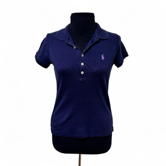 Ralph Lauren Tops - Ralph Lauren Dark Blue Button Down Polo Shirt